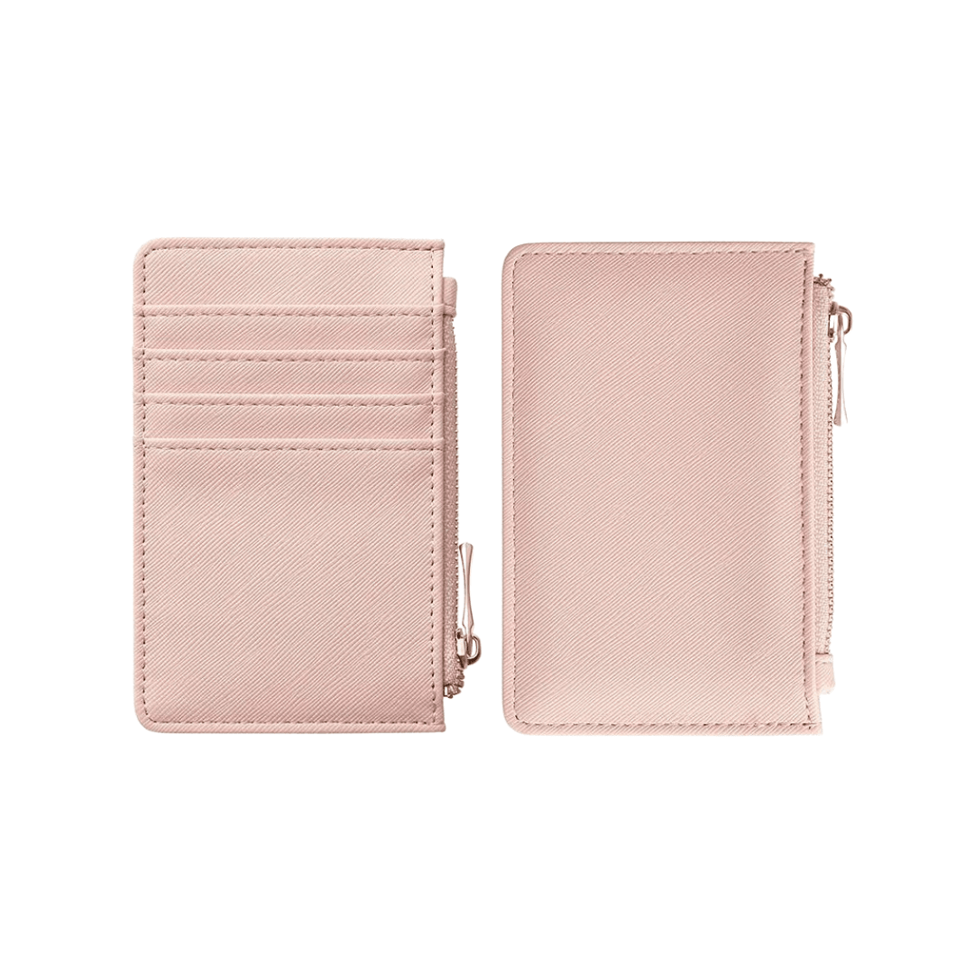Personalised Saffiano Leather Card Holder Zip Wallet