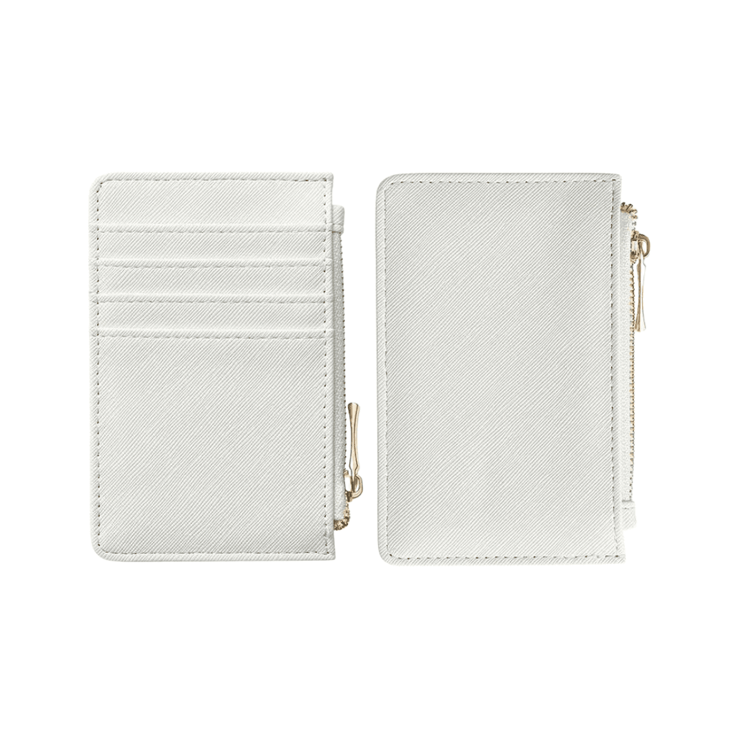 Personalised Saffiano Leather Card Holder Zip Wallet