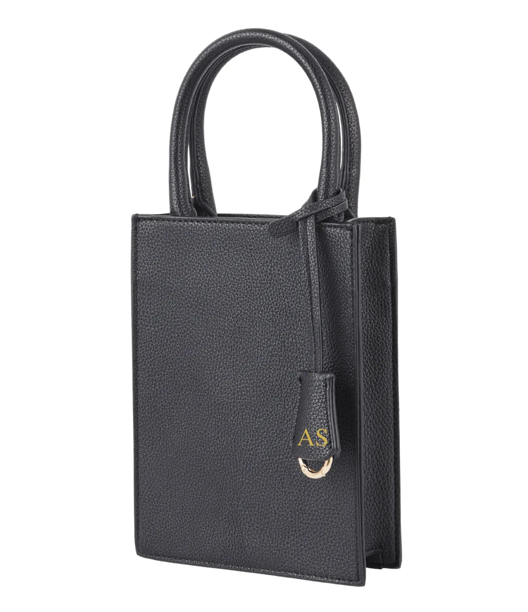 The best Black Genuine Leather Mini Tote Bag