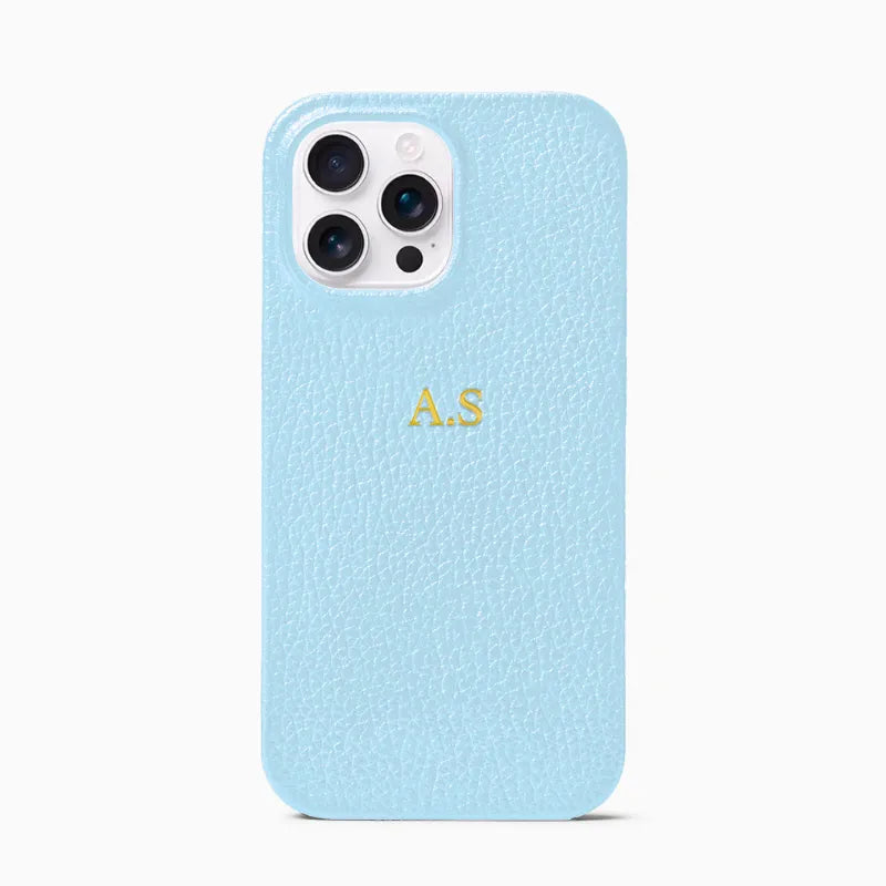 Blue Pebble Vegan Leather Phone Case