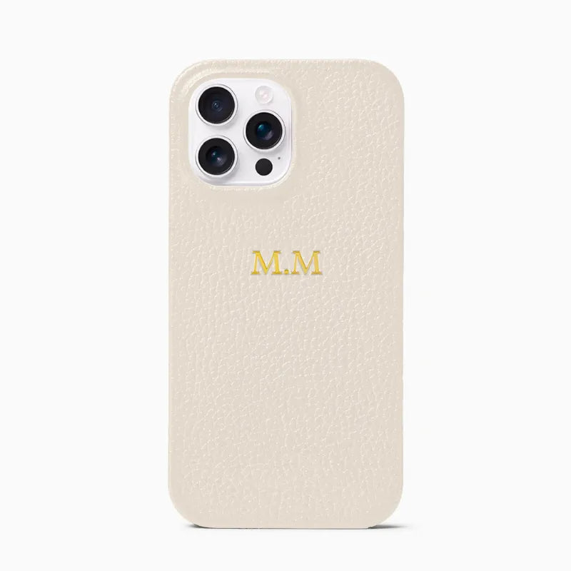 Cream Pebble Vegan Leather Phone Case