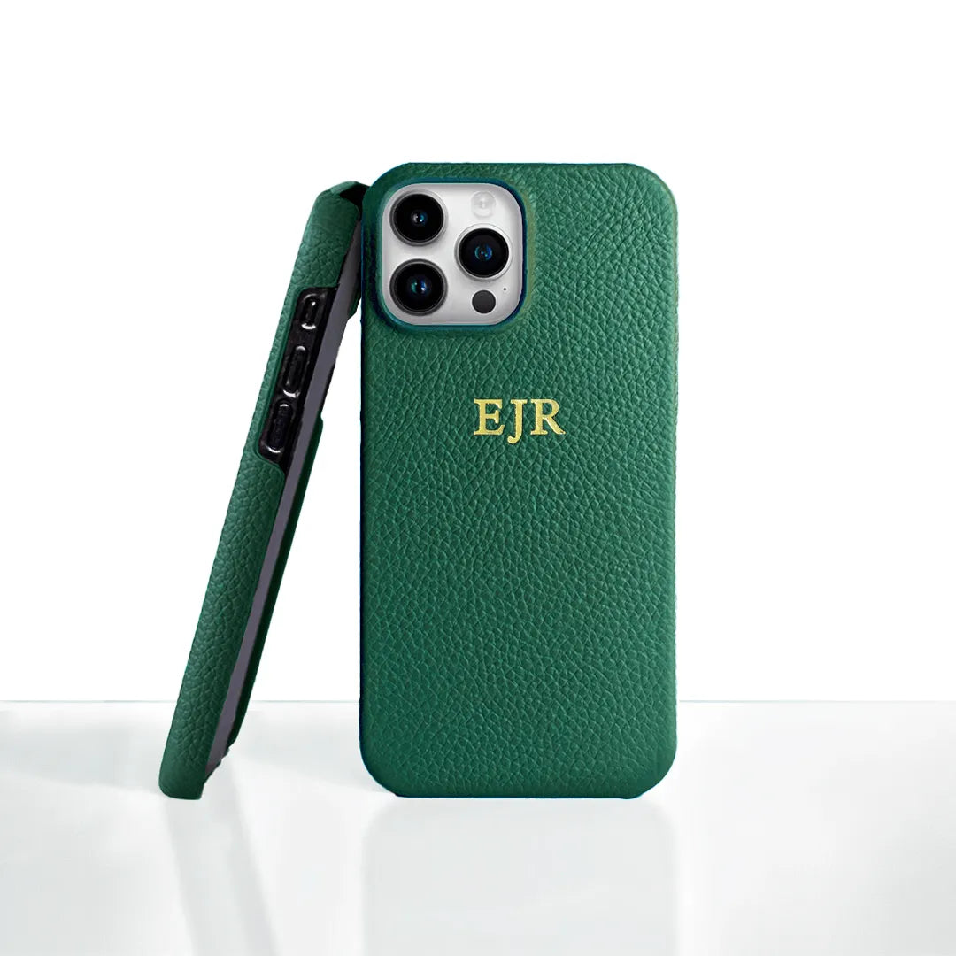 Green Pebble Leather Gift Set | iPhone and Samsung Cases