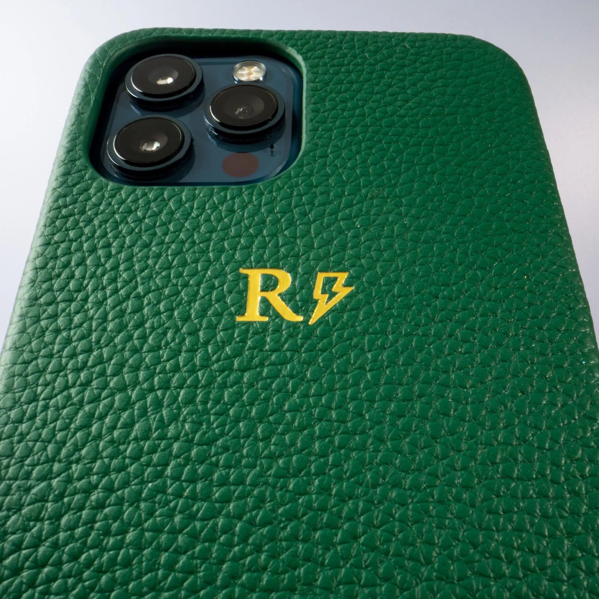 Green Pebble Vegan Leather Phone Case Using High Quality Material