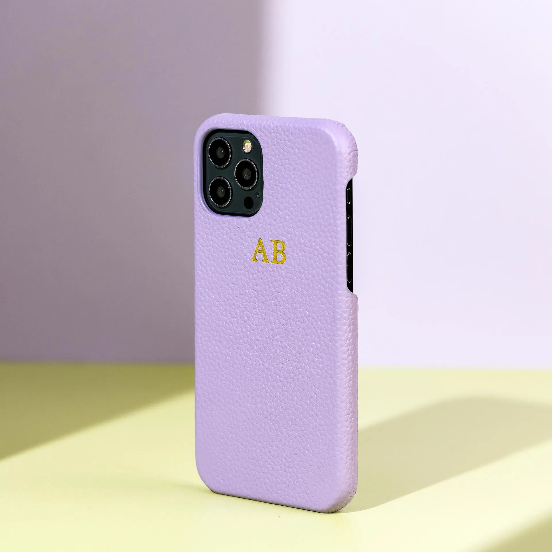 Lilac Pebble Vegan Leather iPhone Case with cheap price 