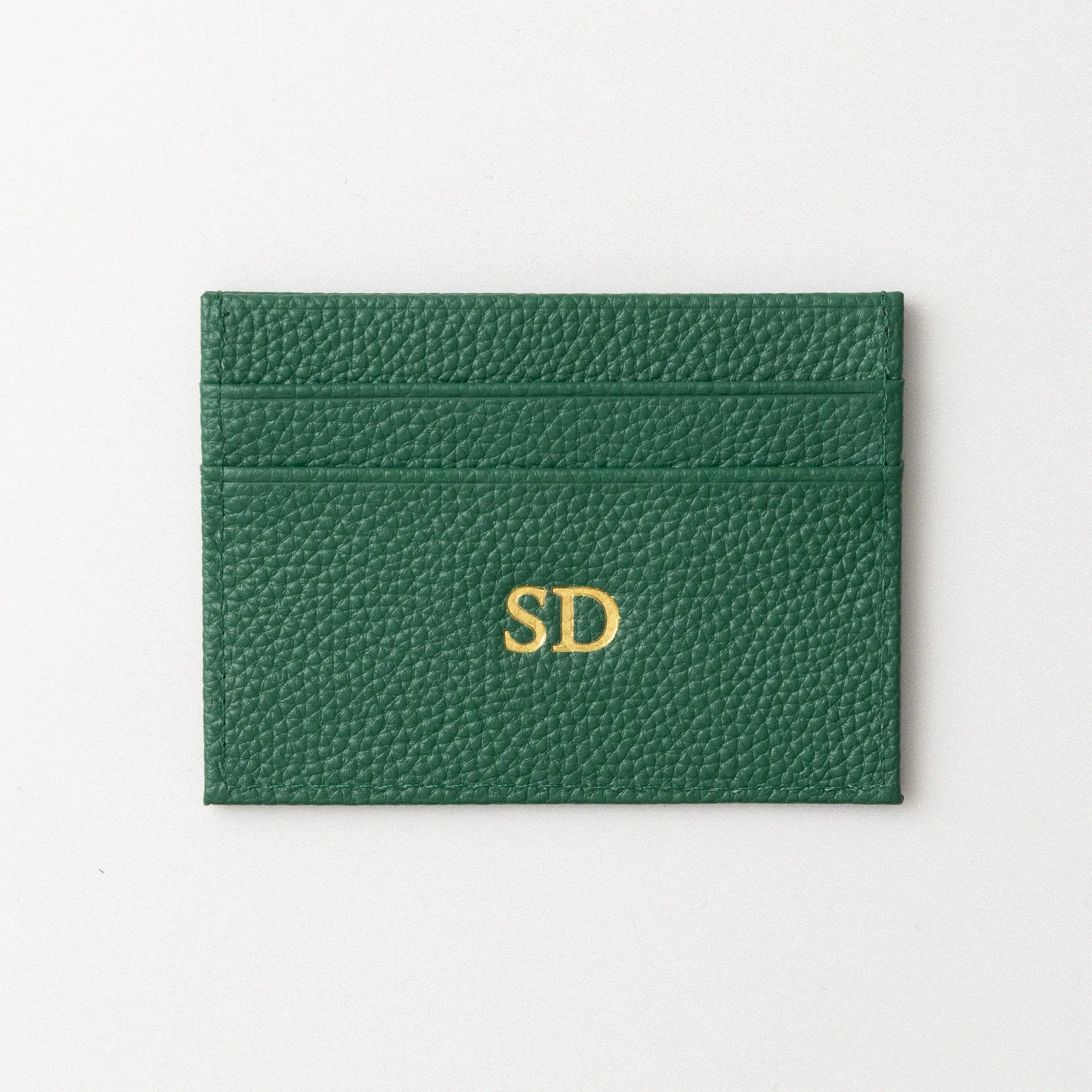 Genuine Pebble Leather Card Holder