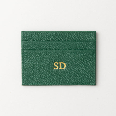 Genuine Pebble Leather Card Holder