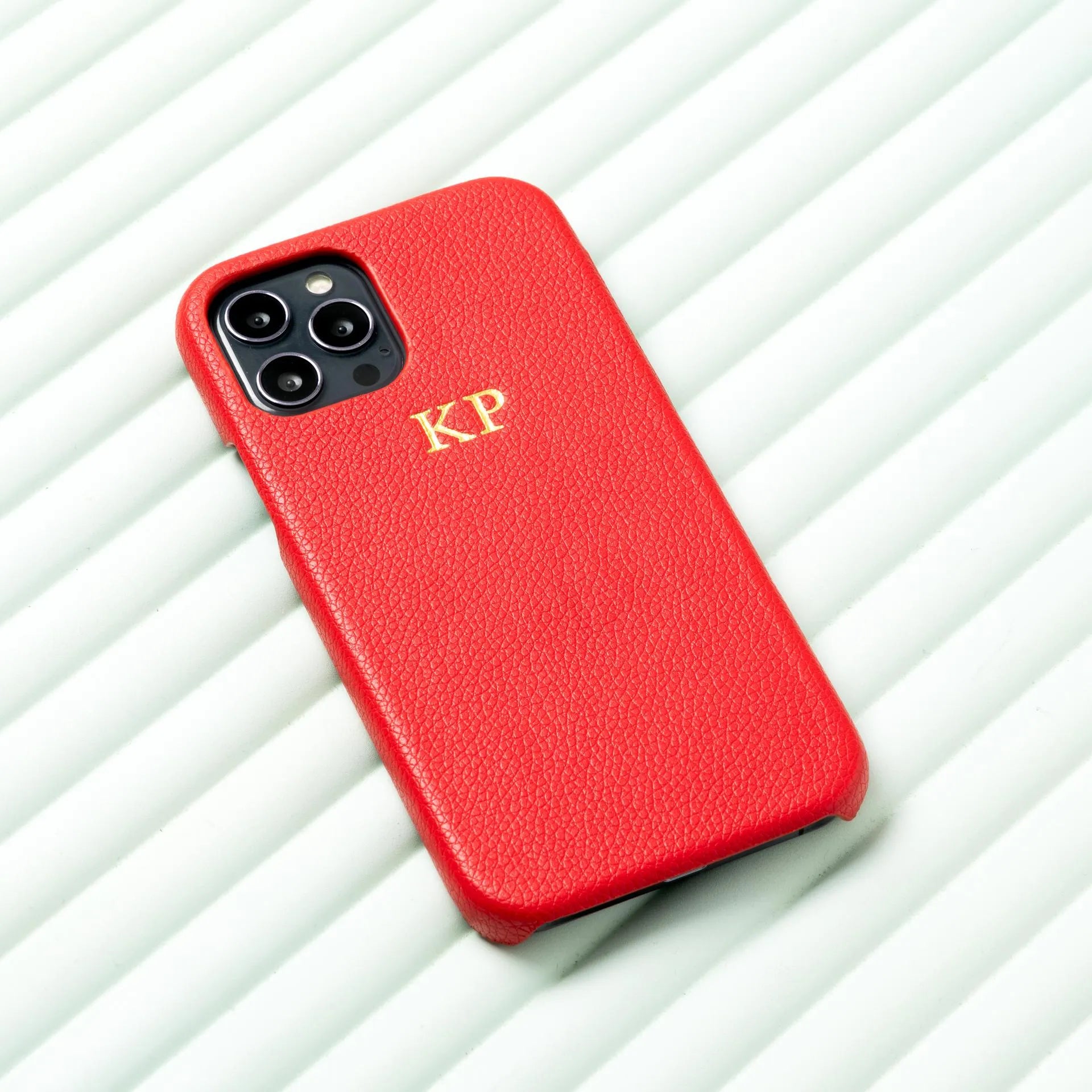 Red Pebble Vegan Leather Phone Case with cheap price 