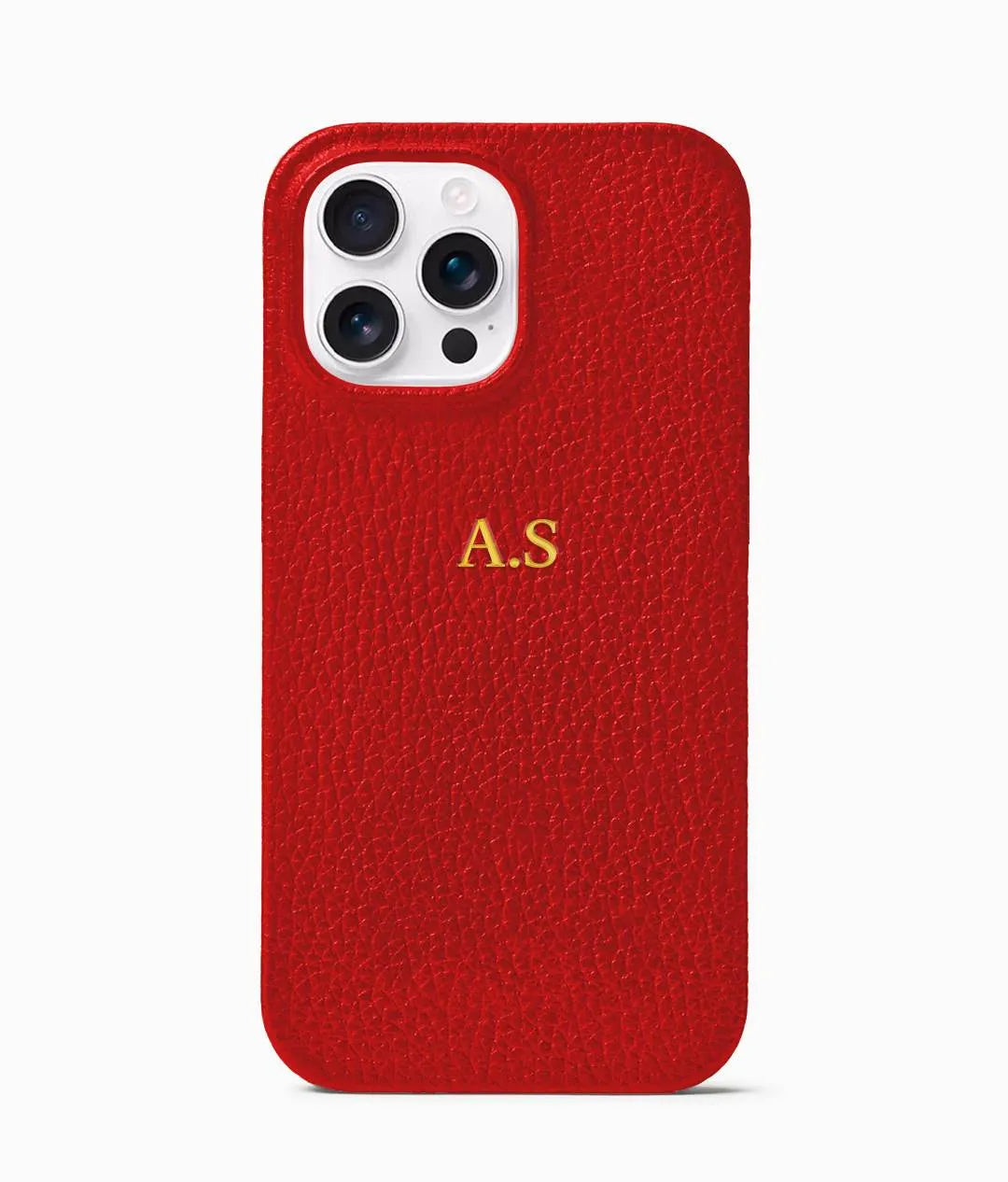 Red Pebble Vegan Leather Phone Case