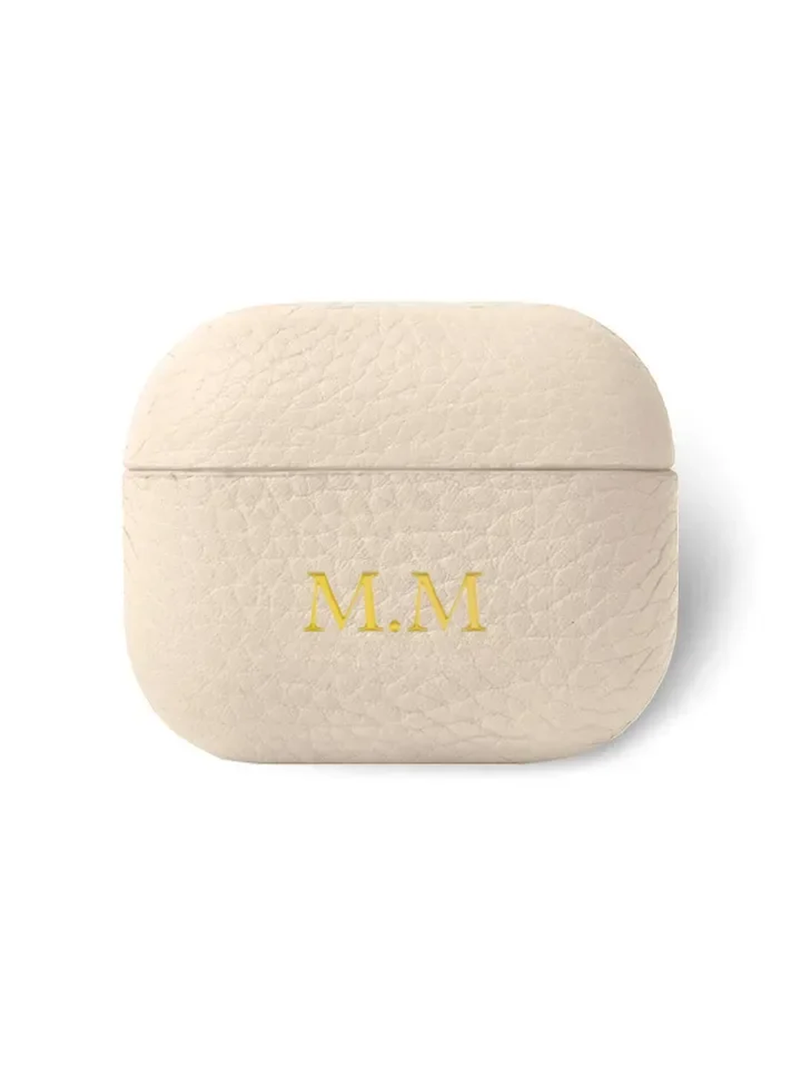 Pebble Leather Personalised AirPods Case