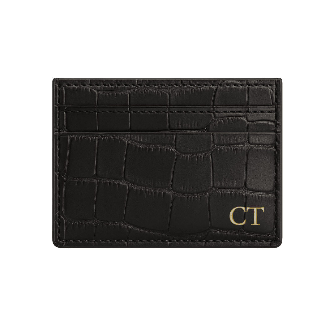 Croc Leather Card Holder