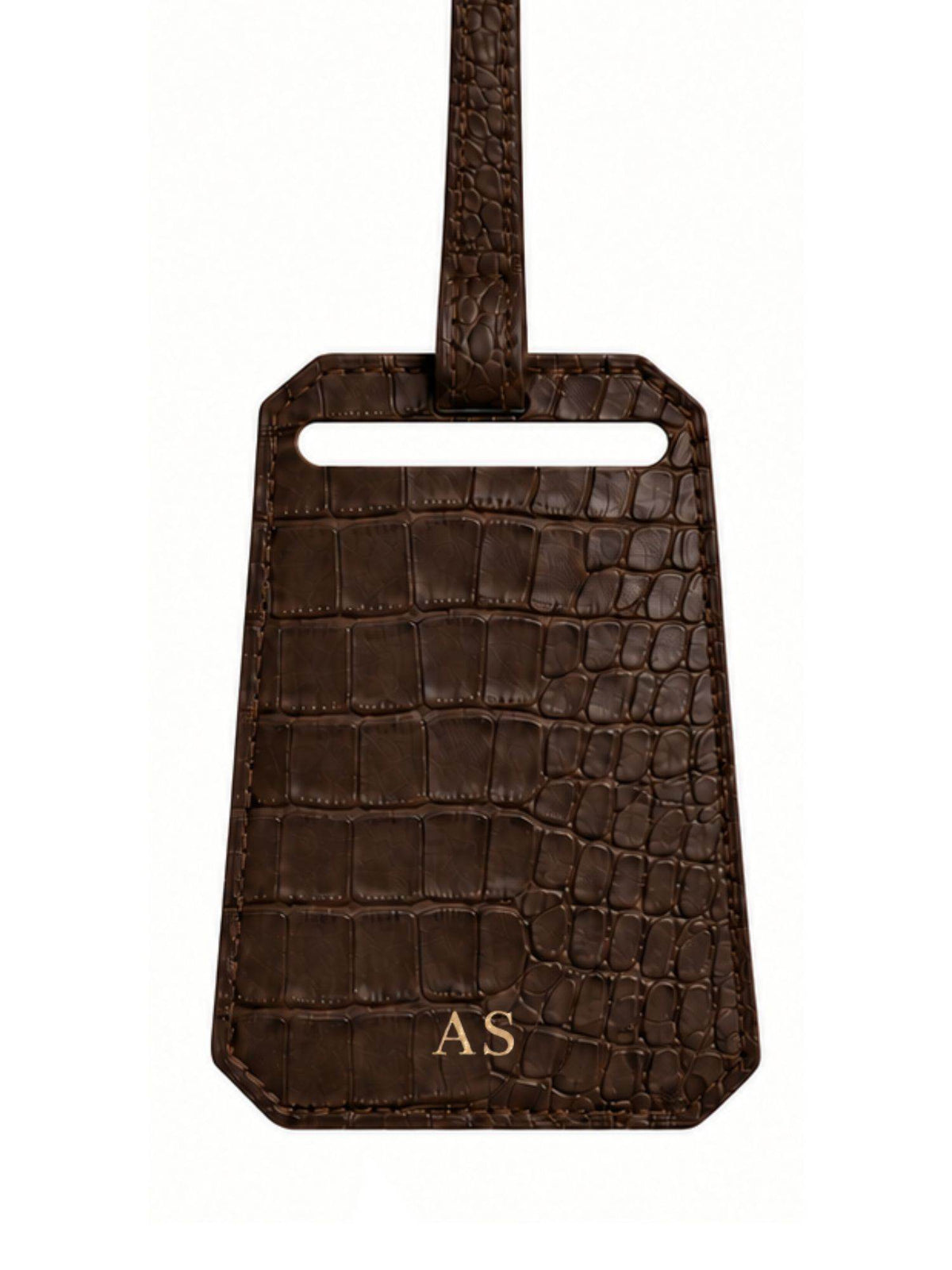 Croc Leather Personalised Luggage Tag