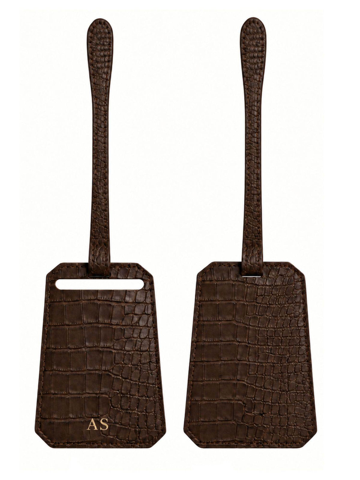 Croc Leather Personalised Luggage Tag
