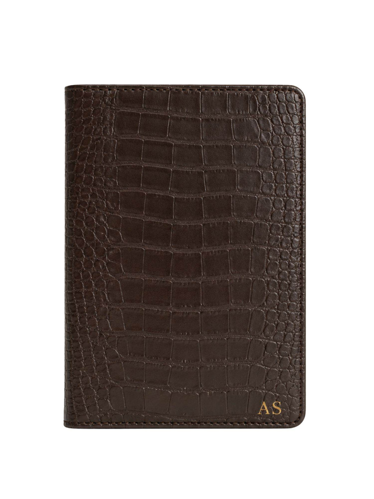Croc Leather Personalised Passport Holder