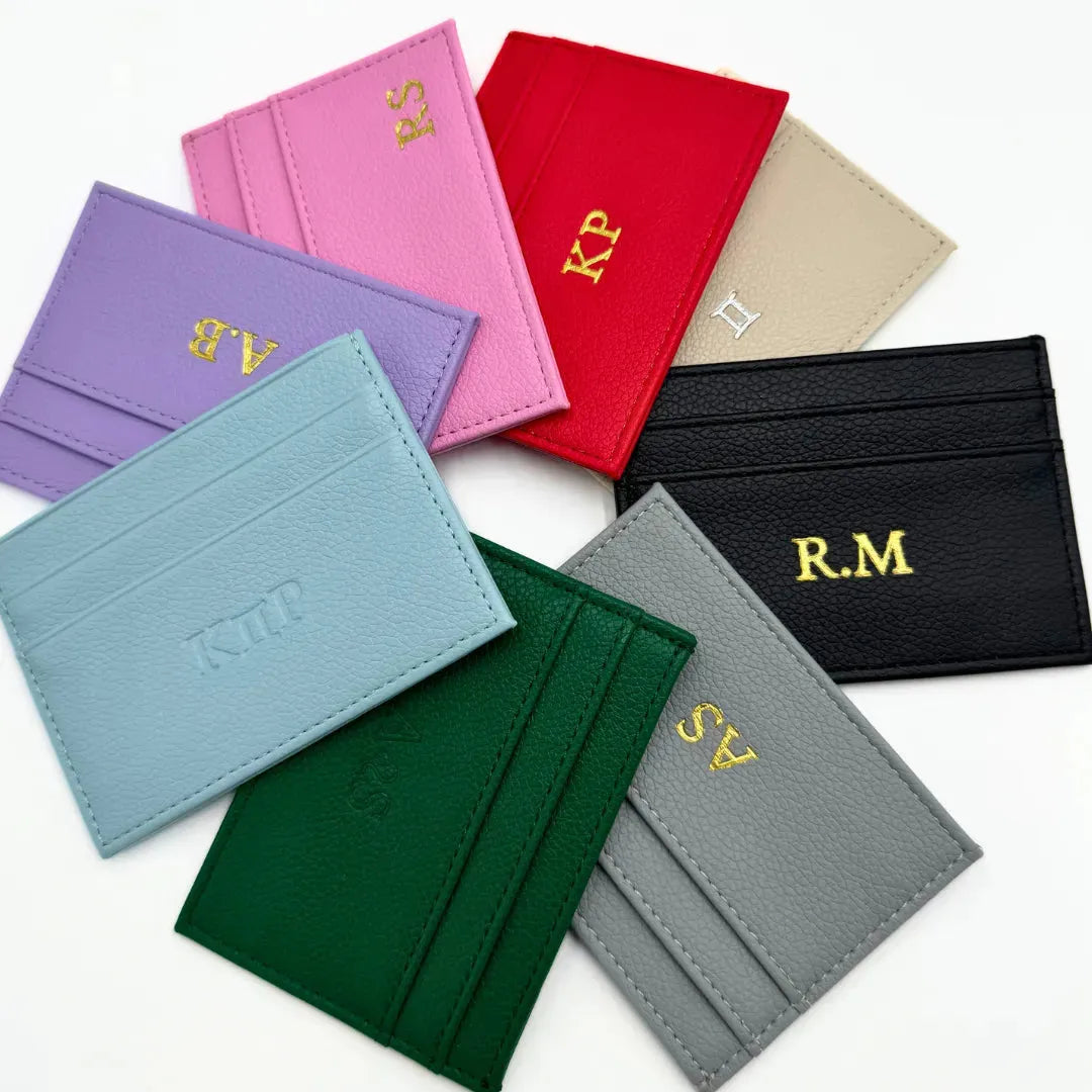 Personalised Vegan Leather Card Holder