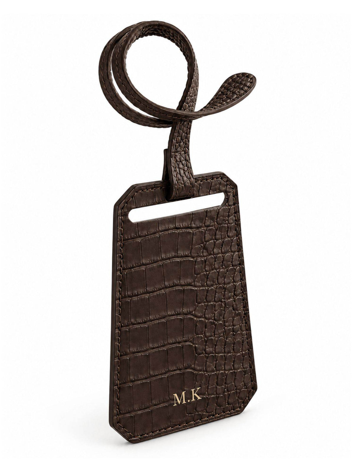 Croc Leather Personalised Luggage Tag