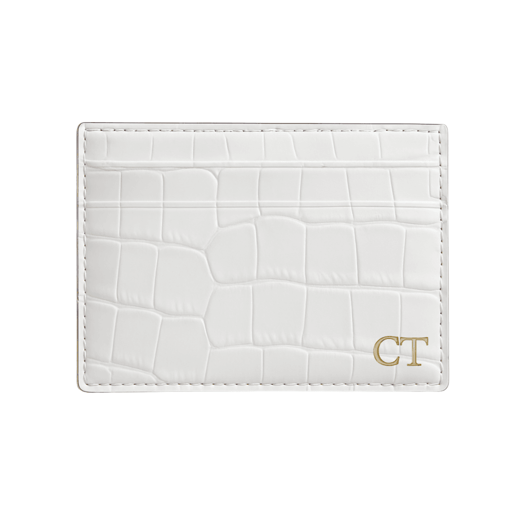 Croc Leather Card Holder